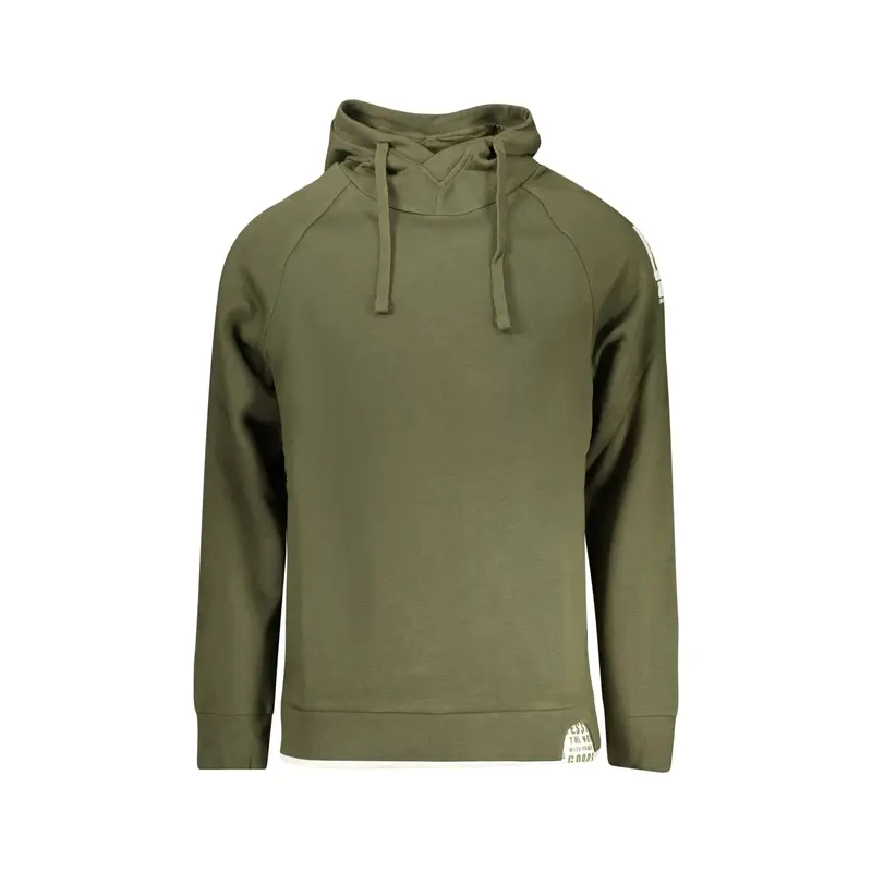 Felpa Maniche Lunghe Uomo Verde Stampa