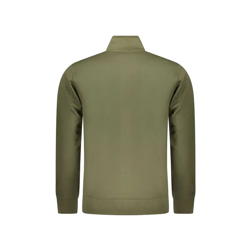 Felpa Maniche Lunghe Uomo Verde Zip miniatura 2