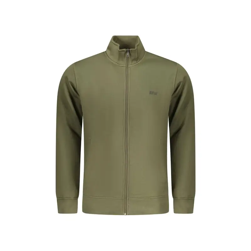 Felpa Maniche Lunghe Uomo Verde Zip