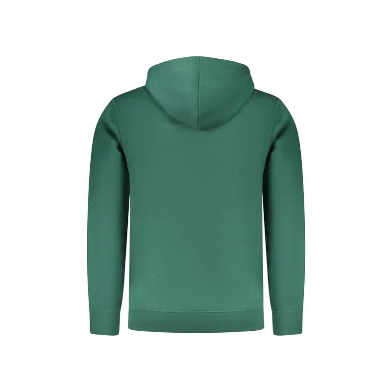 Felpa Maniche Lunghe Uomo Verde Zip miniatura 2