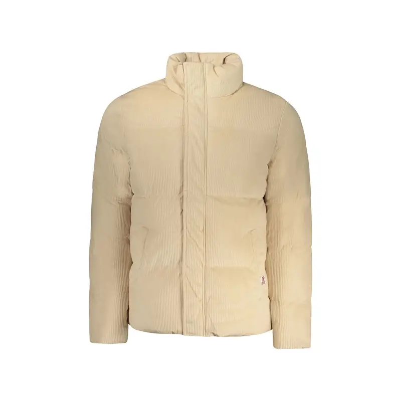 Giubbotto Maniche Lunghe Uomo Beige con Logo