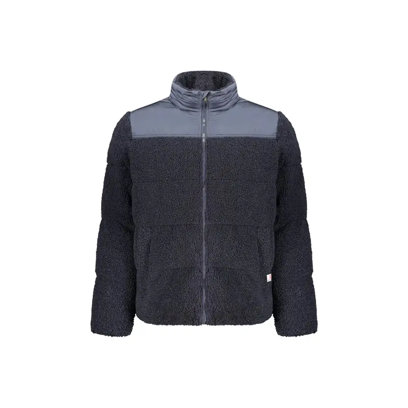 Giubbotto Maniche Lunghe Uomo Blu Zip Logo