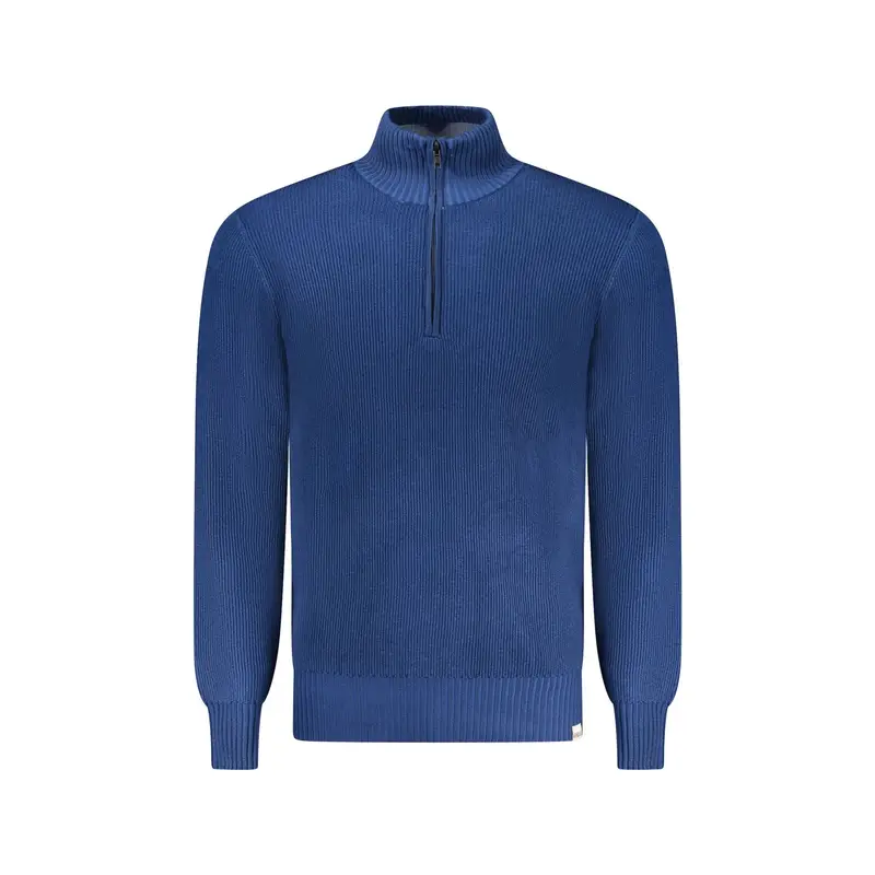 Maglia Uomo Blu Mezzo Zip Logo