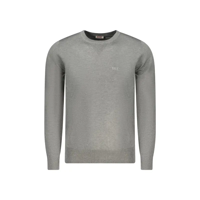 Maglia Uomo Grigia Ricamo Grigio