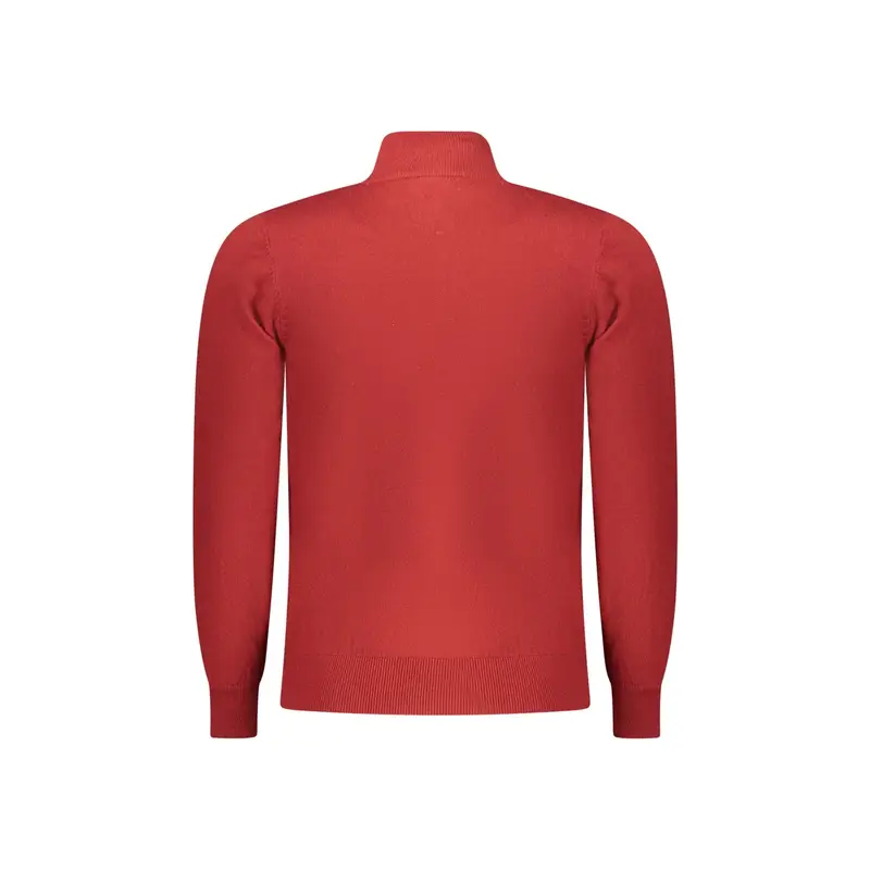 Maglia Uomo Rossa Mezzo Zip Ricamo Rosso miniatura 2