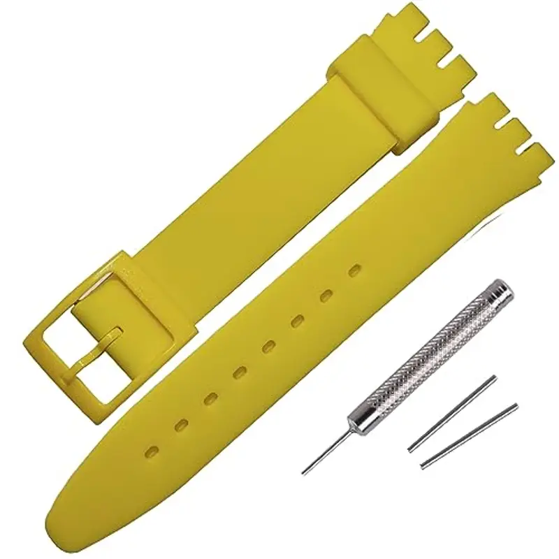 Rihahisy Sostituzione cinturino in gomma siliconica/cinturino per orologio per Swatch, 20mm
