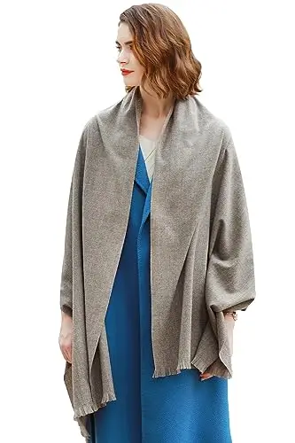 RIIQIICHY Sciarpa da donna Invernale Pashmina Foulard Marrone Cerimonia Scialle Stola Lungo grande elegante spesse calde miniatura 2