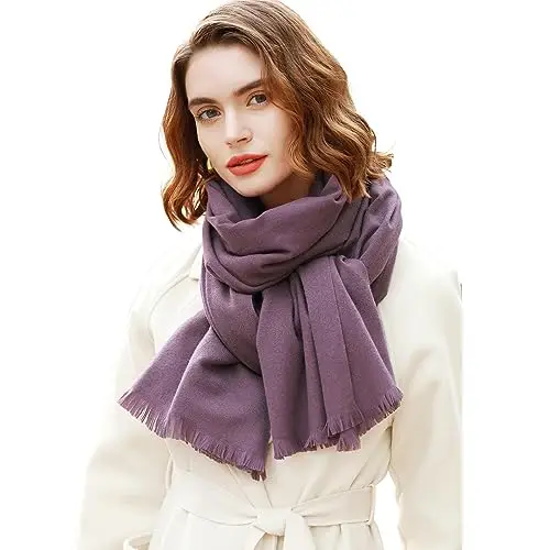 RIIQIICHY Sciarpa Donna Invernale Viola Pashmina Scialle Stola Elegante Cerimonia Foulard Lungo Grande Spesse Calde