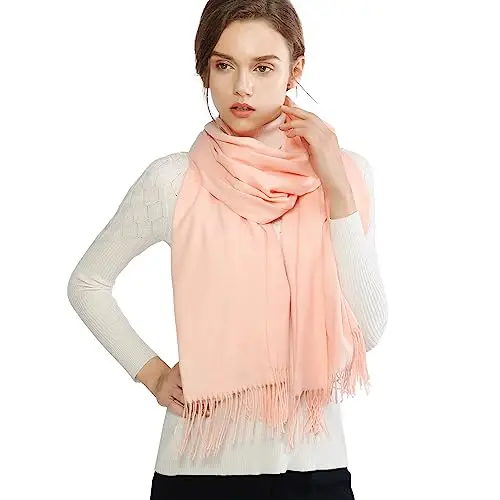 RIIQIICHY Sciarpa Rosa Donna Pashmina Scialle Invernale Caldo Stola Elegante Cerimonia Regalo Donna miniatura 3