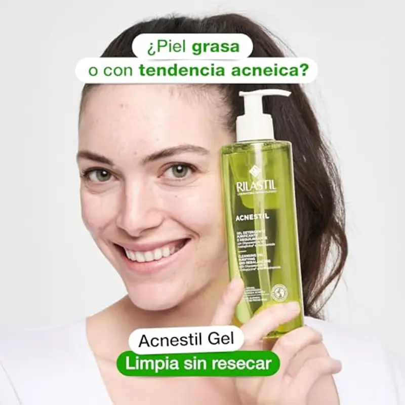 Rilastil Acnestil Gel Detergente, Purificante e Riequilibrante per Pelli Miste, Grasse e con Tendenza Acneica miniatura 2