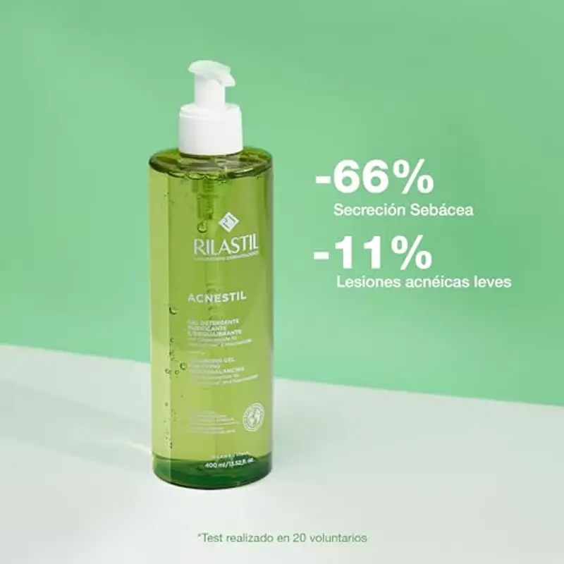 Rilastil Acnestil Gel Detergente, Purificante e Riequilibrante per Pelli Miste, Grasse e con Tendenza Acneica miniatura 3