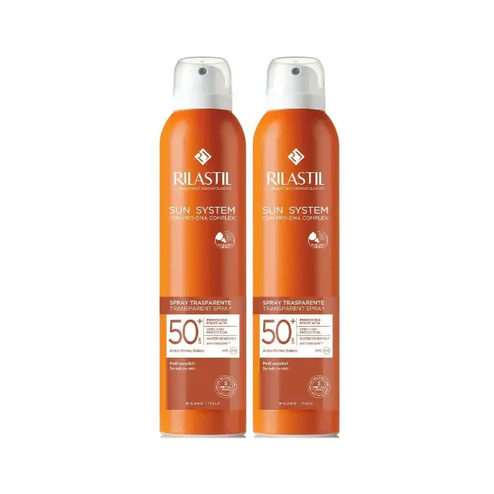 Sistema Solare Spray Trasparente Spf50+ confezione doppia 2x200ml