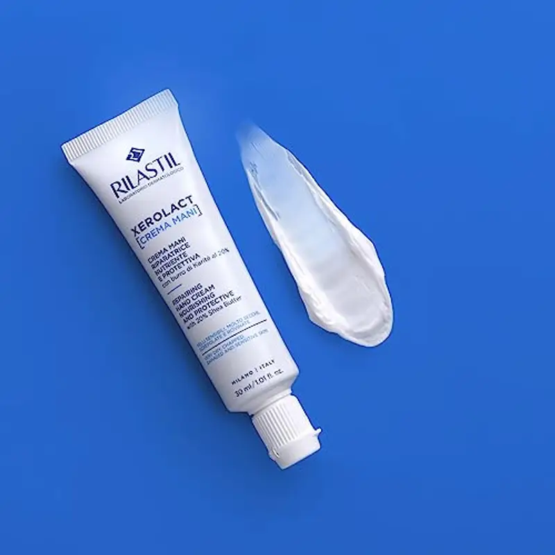 Rilastil Xerolact Crema Mani Riparatrice, Trattamento Restitutivo, Nutriente e Protettiva con Burro di Karité per Pelli Sensibili, Molto Secche, Confezione da 30ml miniatura 2