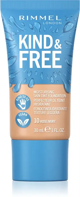 Fondotinta idratante per la pelle Kind & Free 30 ml 10 Rose Ivory