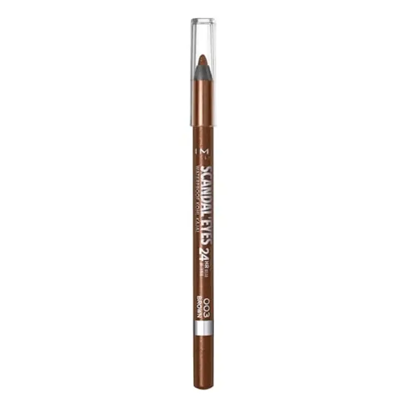 Rimmel London Matita Occhi Waterproof ScandalEyes - Kohl Kajal Marrone, 003 Brown