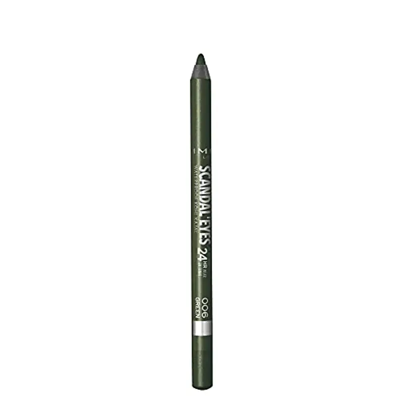 Rimmel London Matita Occhi Waterproof ScandalEyes - Kohl Kajal Verde, 006 Green