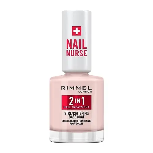 Rimmel London, Nail Care Base & Rinforzante 2 in 1, Protegge e stimola la crescita, Formula Vegana ad Asciugatura miniatura 2