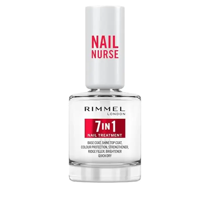 Rimmel London, Nail Care Base & Top coat 7 in 1, Rinforza, Leviga e Protegge il Colore, Formula Vegana ad Asciugatura Rapida, 12ml miniatura 2