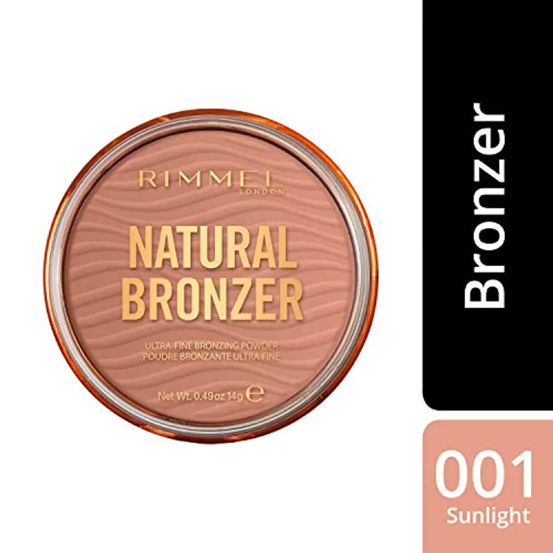 Rimmel London, Nuova Natural Bronzer, Terra Compatta Effetto Naturalmente Abbronzato, 001 Sunlight miniatura 2