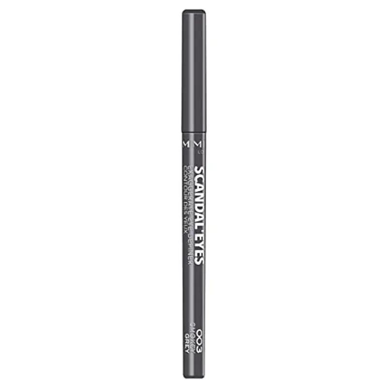Rimmel London ScandalEyes Exaggerate Eye Definer, Matita Occhi Automatica Waterproof a Lunga Durata dal Colore Intenso e Tratto Ultra Preciso, 003 Smokey Grey
