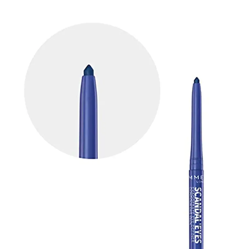 Rimmel London ScandalEyes Exaggerate Eye Definer, Matita Occhi Automatica Waterproof a Lunga Durata dal Colore Intenso e Tratto Ultra Preciso, 004 Cobalt Blue - 210 g miniatura 3