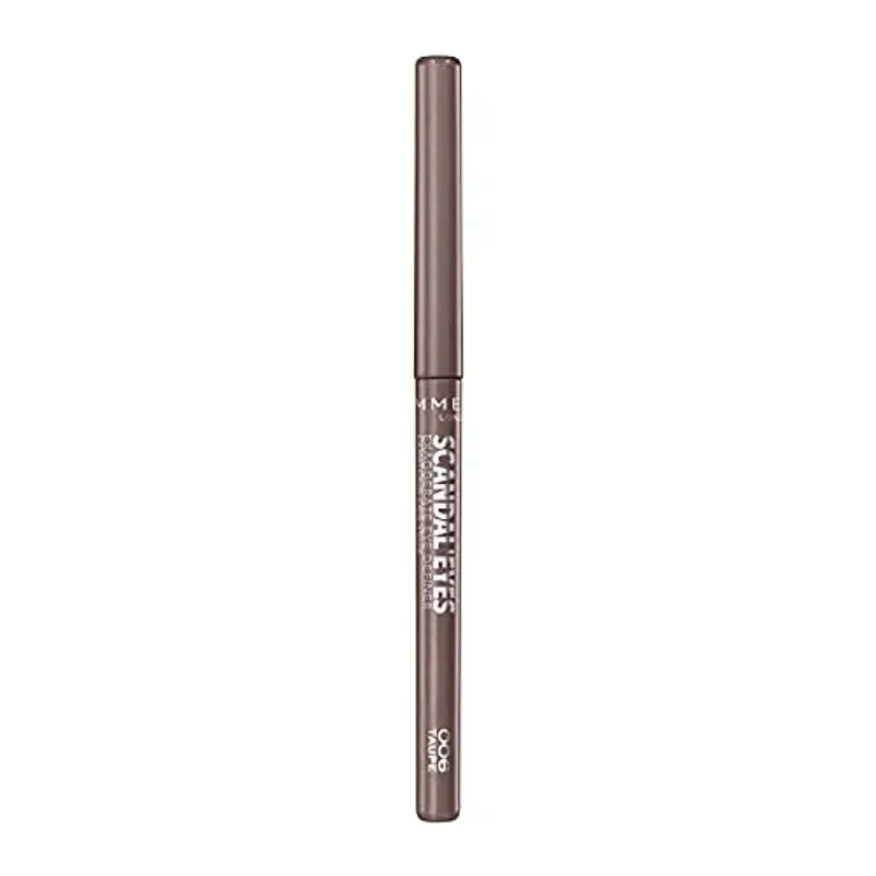 Rimmel London ScandalEyes Exaggerate Eye Definer, Matita Occhi Automatica Waterproof a Lunga Durata dal Colore Intenso e Tratto Ultra Preciso, 006 Taupe