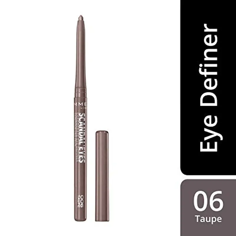Rimmel London ScandalEyes Exaggerate Eye Definer, Matita Occhi Automatica Waterproof a Lunga Durata dal Colore Intenso e Tratto Ultra Preciso, 006 Taupe miniatura 3