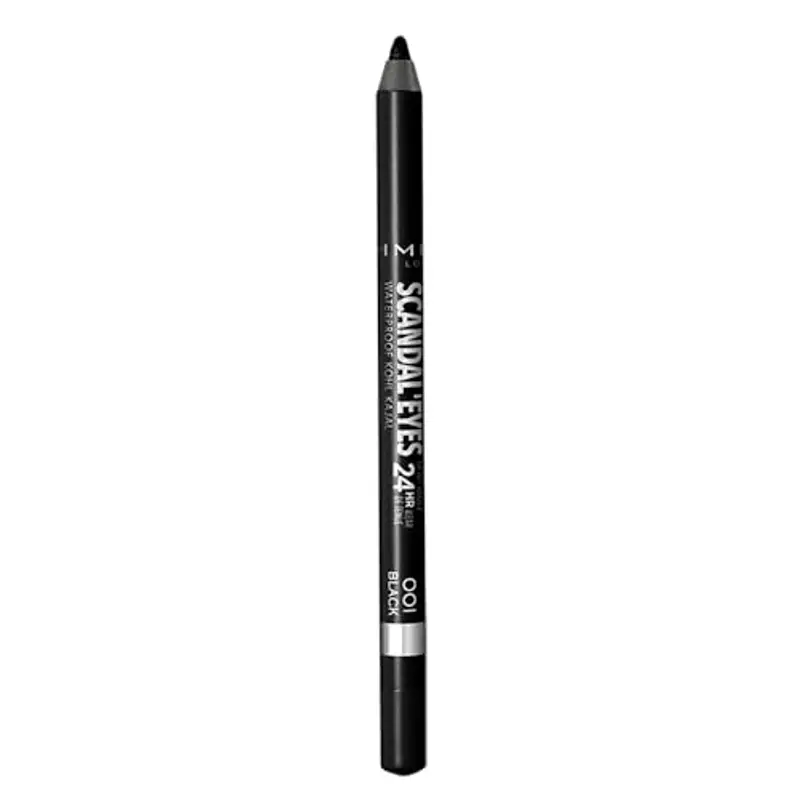 Rimmel London ScandalEyes Kohl Kajal Matita Occhi, Waterproof, Nero (001 Black) miniatura 2