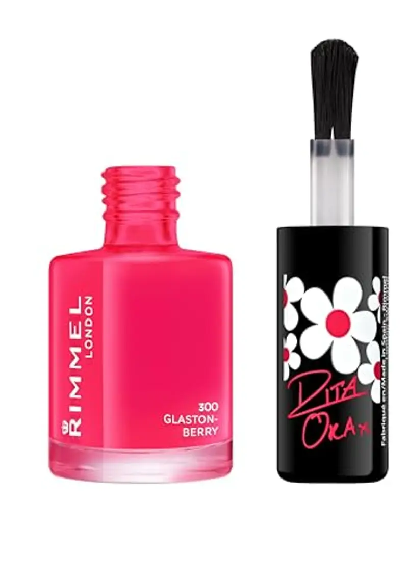 Rimmel London Smalto Unghie 60 Seconds Super Shine - Asciugatura Rapida e Lunga Durata - 300 Glaston-Berry (Corallo) - 8 ml miniatura 2