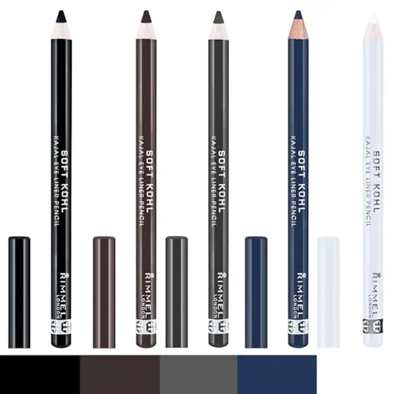 Rimmel London Soft Kohl Kajal Eyeliner Matita Occhi Morbida, 061 Jet Black miniatura 3