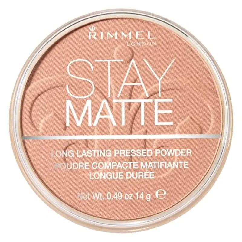 Rimmel London Stay Matte Pressed Powder, Mineral Formula for Long-lasting Shine Effect Cipria, Colore Cashmere, 14 g (Confezione da 1), 34788218008