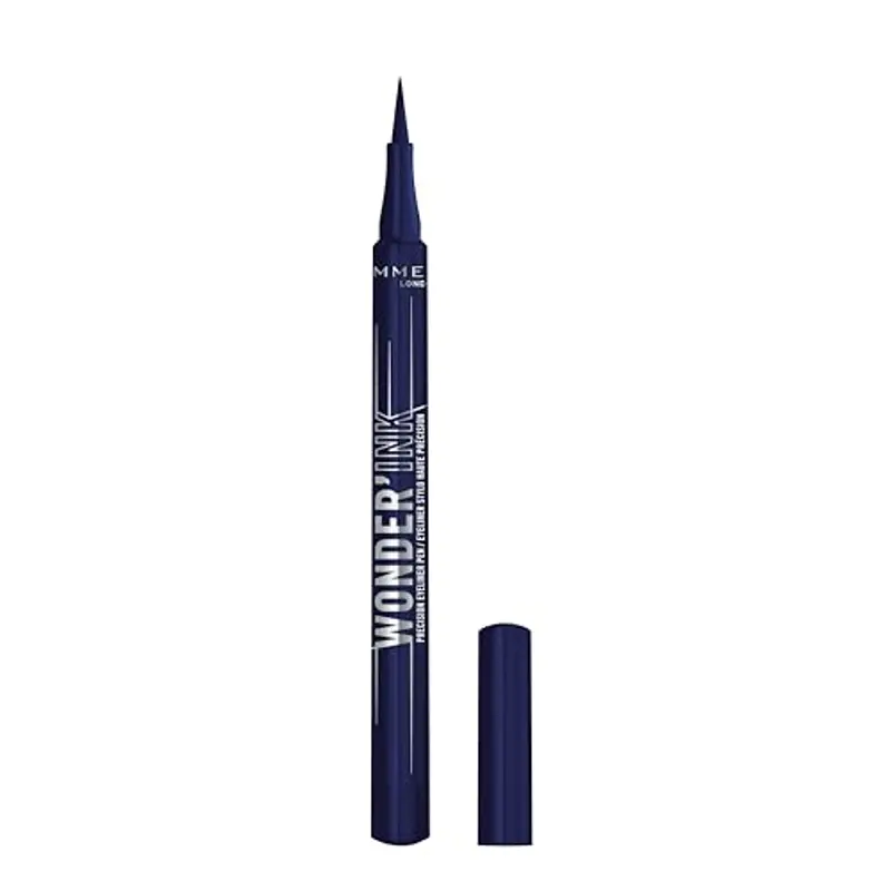 Rimmel Wonder'Ink, 003 Aquatic Aria, Eyeliner, Eyeliner di Precisione in Penna, Eyeliner Opaco, Finish Opaco, Altamente Pigmentato, Tenuta che Dura Tutto il Giorno, Waterproof, Non Sbava, 1 ml