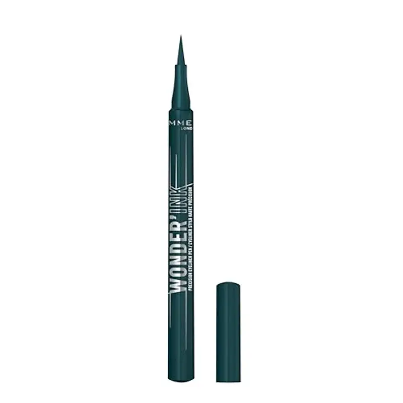 Rimmel Wonder'Ink, 004 Velvet Ivy, Eyeliner, Eyeliner di Precisione in Penna, Eyeliner Opaco, Finish Opaco, Altamente Pigmentato, Tenuta che Dura Tutto il Giorno, Waterproof, Non Sbava, 1 ml