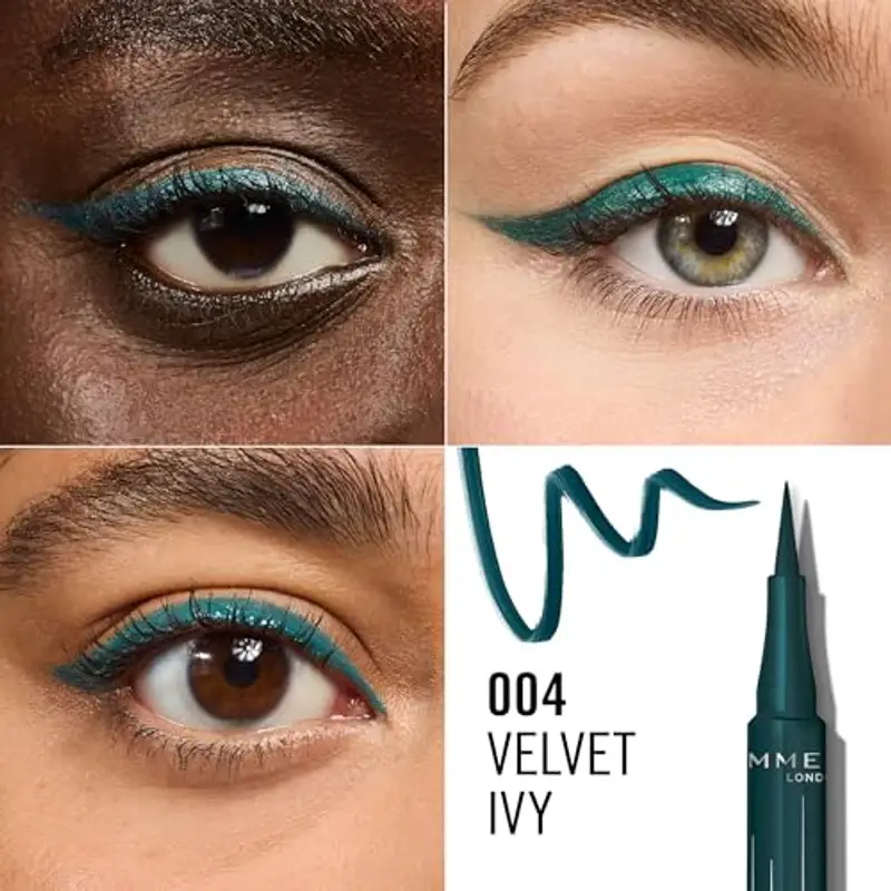 Rimmel Wonder'Ink, 004 Velvet Ivy, Eyeliner, Eyeliner di Precisione in Penna, Eyeliner Opaco, Finish Opaco, Altamente Pigmentato, Tenuta che Dura Tutto il Giorno, Waterproof, Non Sbava, 1 ml miniatura 2
