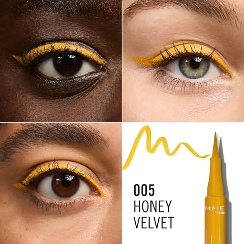 Rimmel Wonder'Ink, 005 Honey Heaven, Eyeliner, Eyeliner di Precisione, Eyeliner Opaco, Finish Opaco, Altamente Pigmentato, Tenuta che Dura Tutto il Giorno, Waterproof, Non Sbava, 1 ml miniatura 2