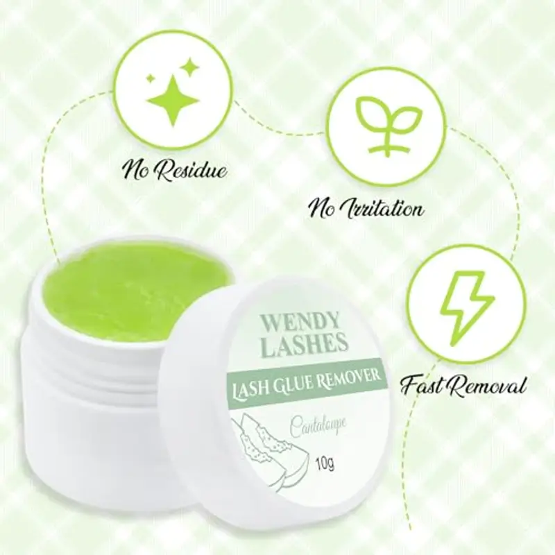 Rimozione per ciglia da 10 g, con 2 paia di cuscinetti per occhi e spazzola per ciglia, extension per ciglia (10 G) miniatura 2