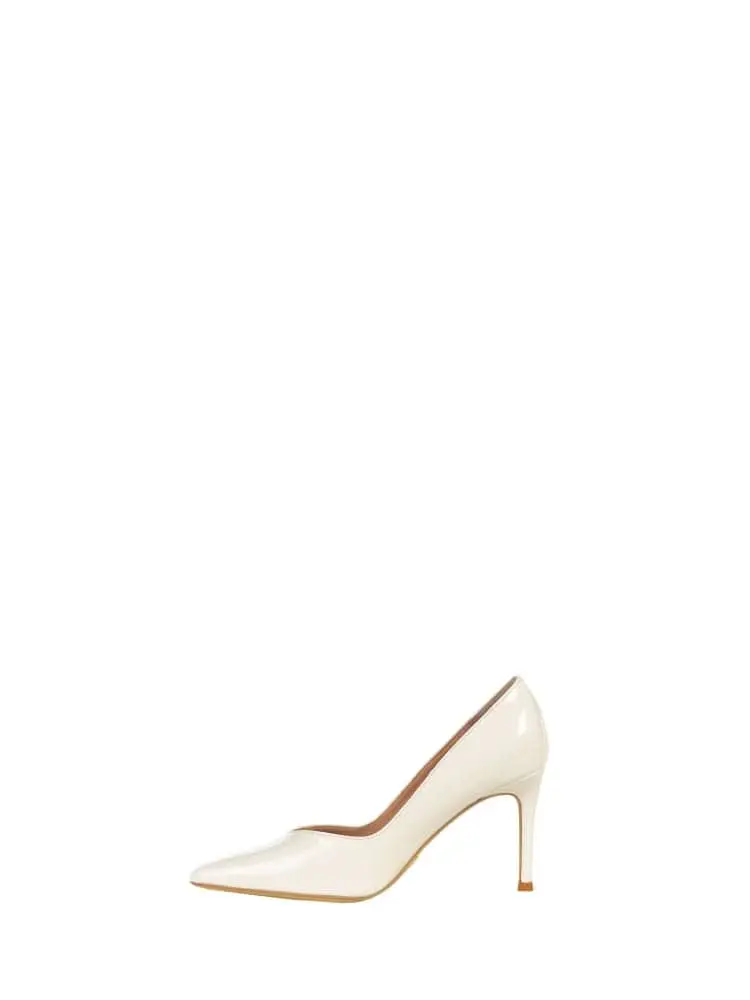 décolleté donna vernice beige