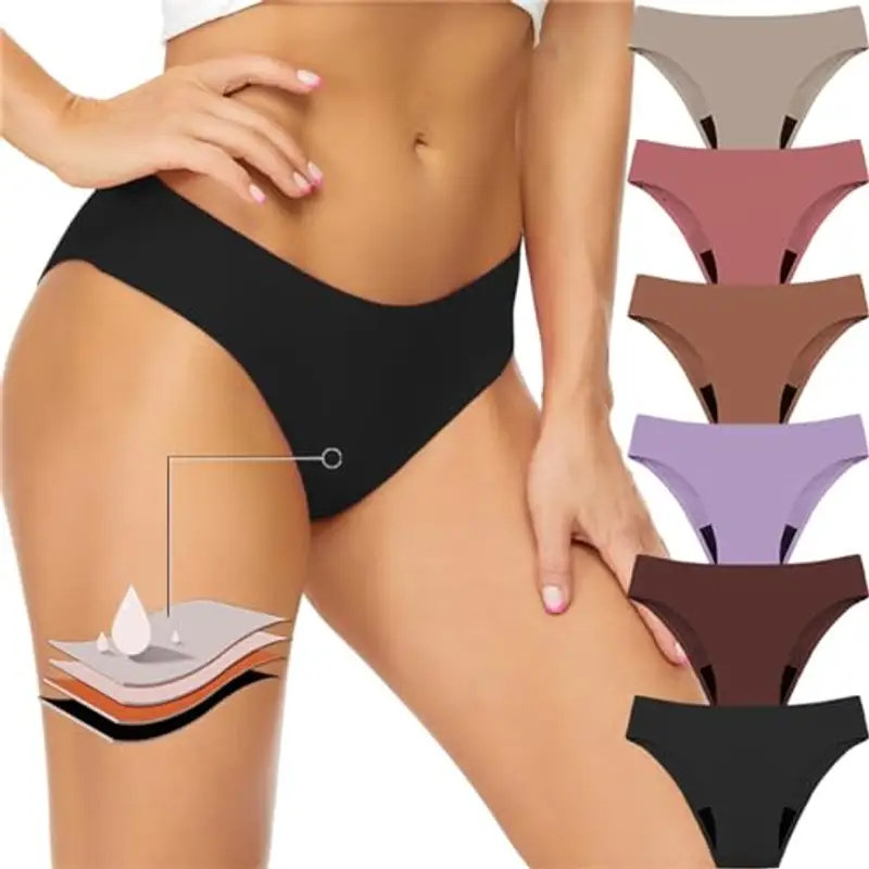 RIOU Costume da Bagno Mestruale Donna Bikini Vita Alta