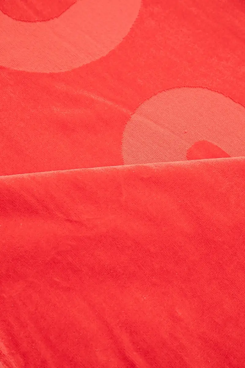 asciugamano con aggiunta di lana colore rosso miniatura 3