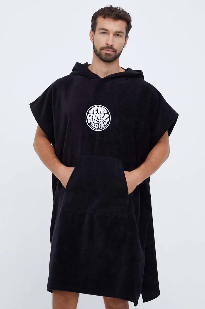 asciugamano con aggiunta di lana Nero