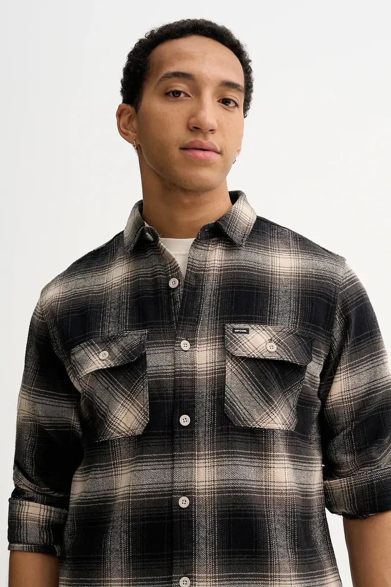 camicia in cotone COUNT Nero miniatura 4