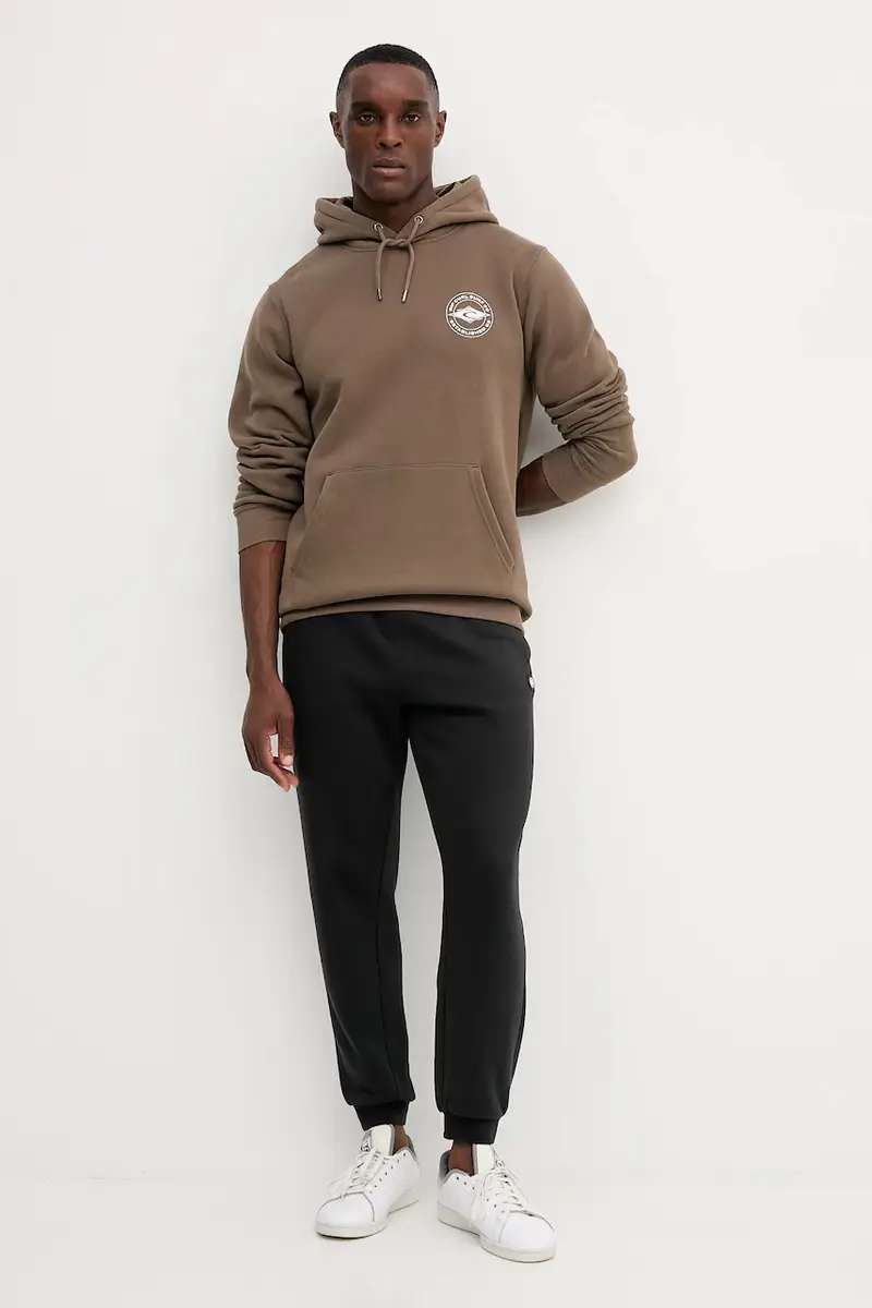 felpa STAPLE uomo colore marrone con cappuccio 095MFL miniatura 2