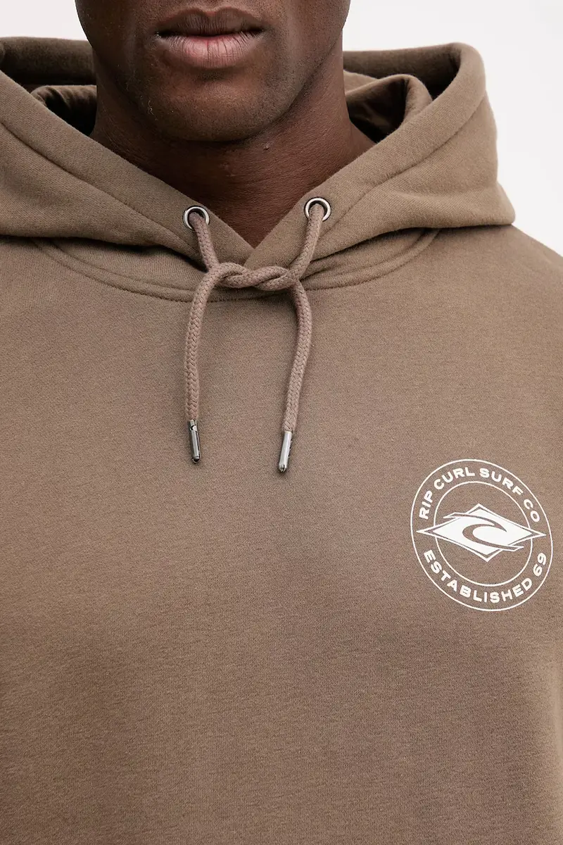 felpa STAPLE uomo colore marrone con cappuccio 095MFL miniatura 5