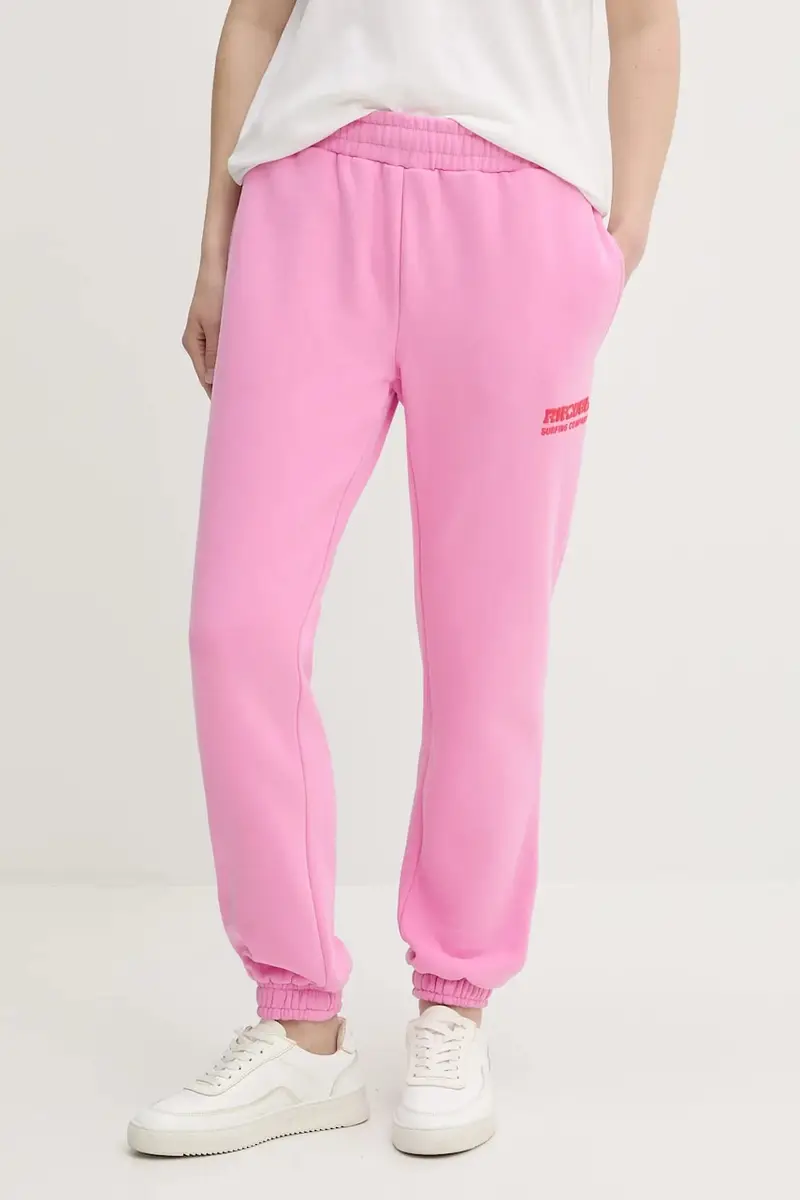 pantaloni tuta donna colore rosa con applicazione 03LWPA