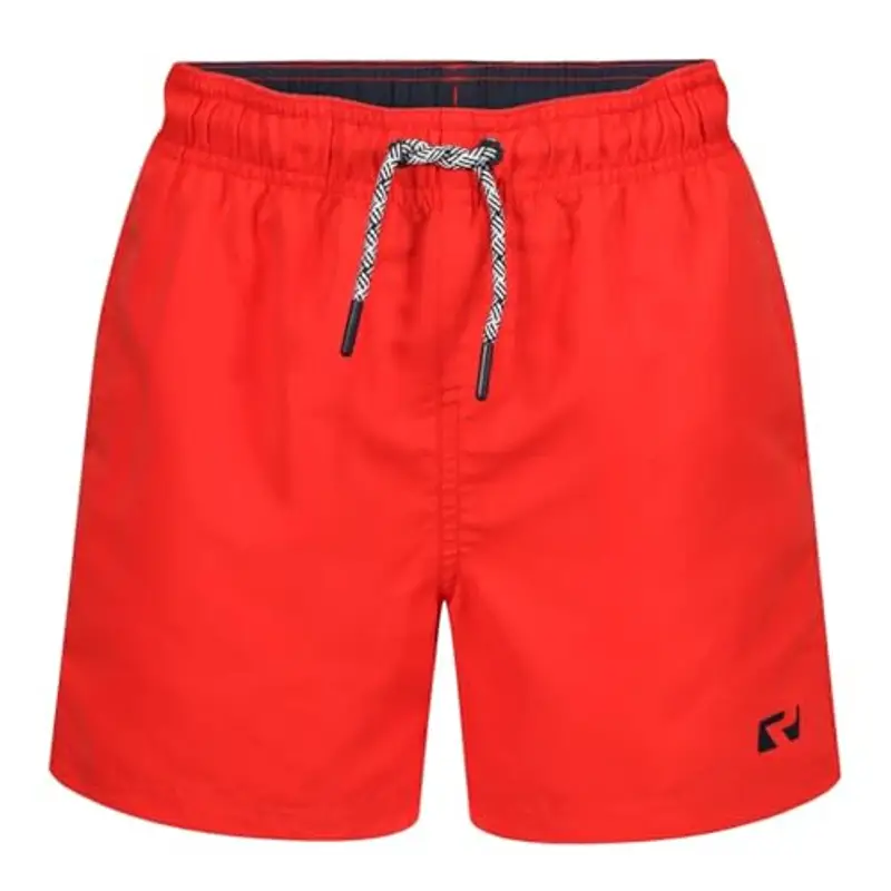 RIPT Pantaloncini da Nuoto Bambino Essentials Asciugatura Rapida Protezione Solare UV 50, Rosso, 7-8 anni