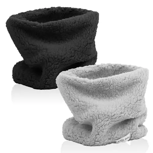 Risipu 2 pz inverno pile caldo bambini sciarpa ragazzi ragazze sciarpe rotonde antivento scaldacollo maschera copertura