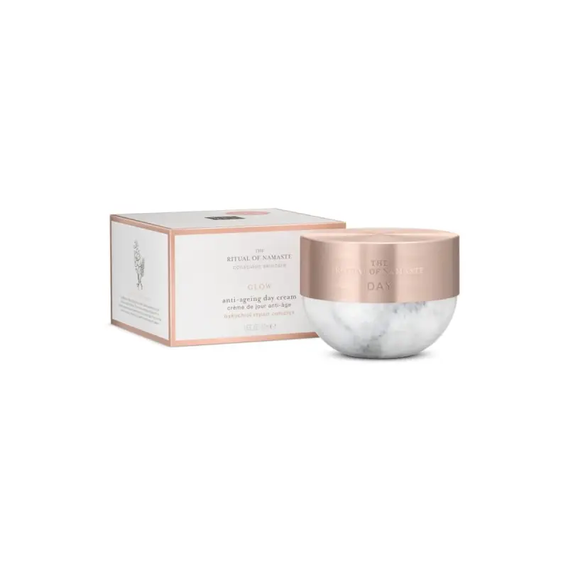 The Ritual of Namaste Glow Anti-Ageing Day Cream - Trattamento antietà pelli mature,Crema antirughe,Crema viso giorno illuminante