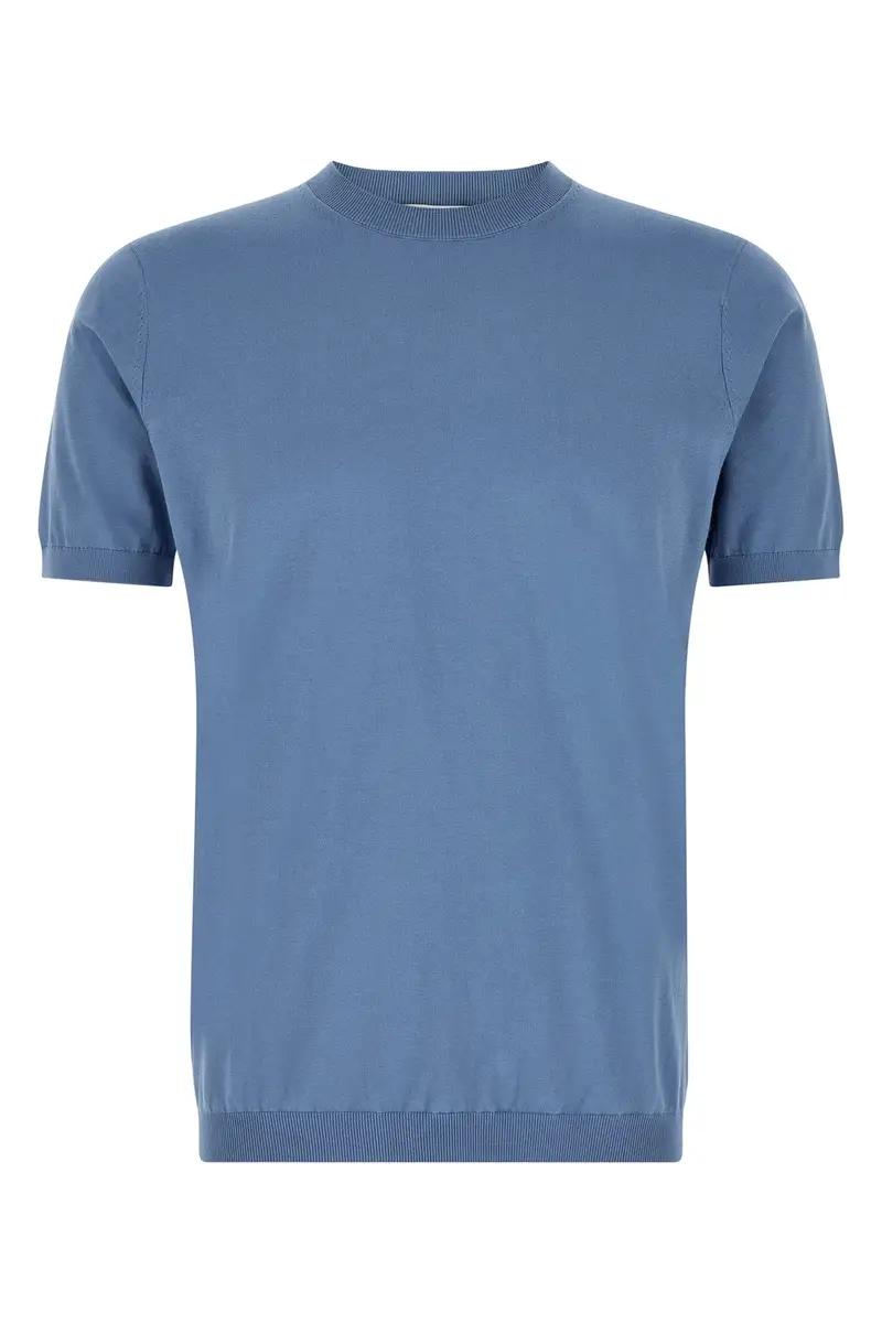 Maglia Cotone Lino Azzurro