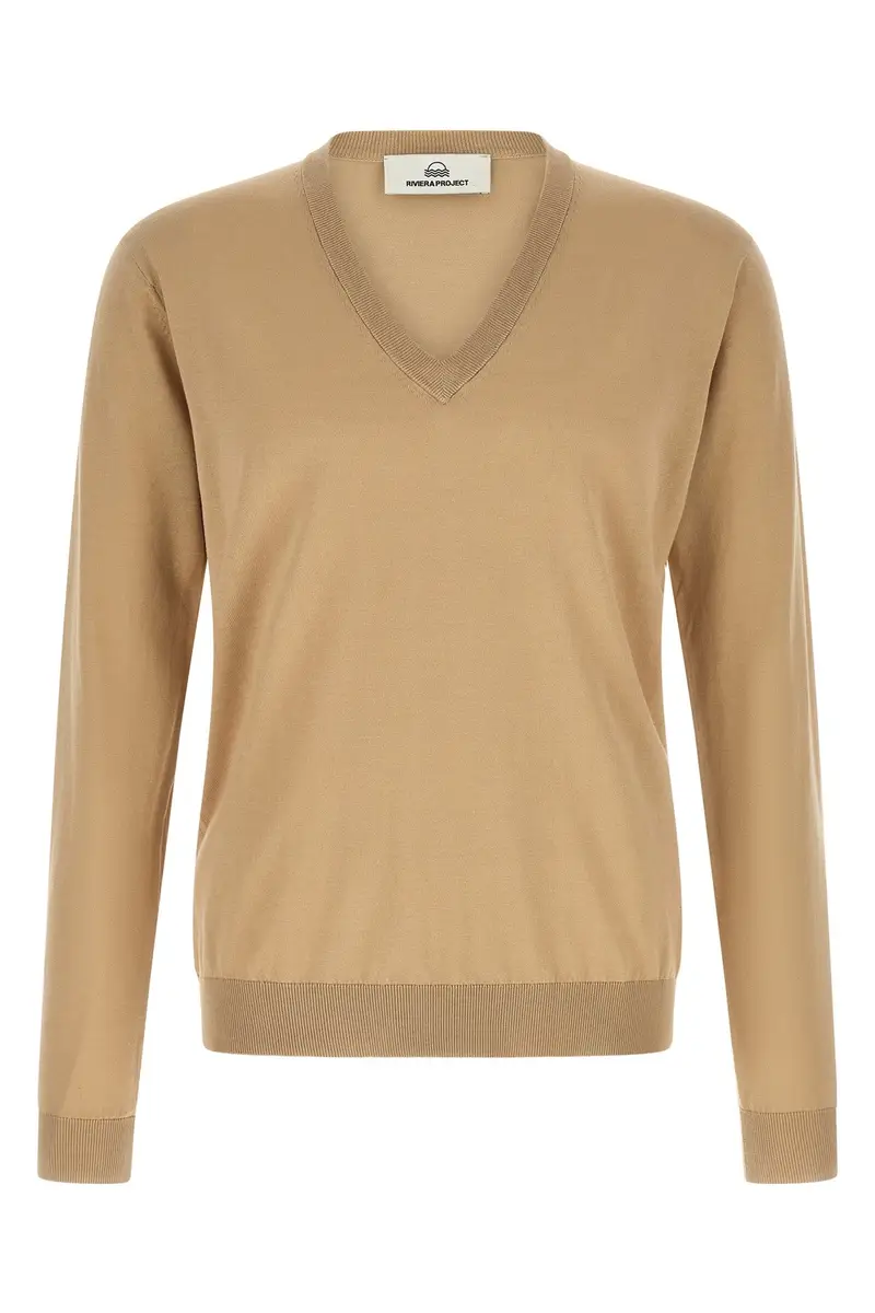 Maglia Cotone Seta Beige