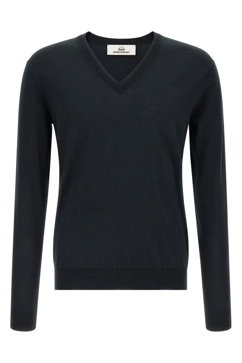 Maglia Cotone Seta Blu